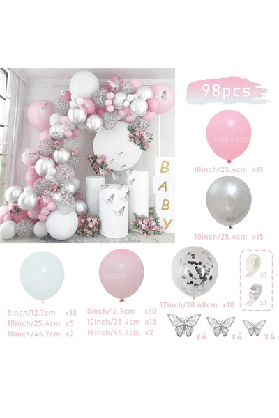 Choice3 طقم قوس بالونات بتصميم آخر 1 لتزيين حفلات أعياد الميلاد، بالونات فويل...