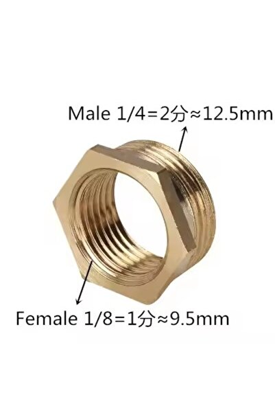choice2 1l8F to 1l4M Brass Adapter Fitting BSP Reducing Hexagon Bush Bushing ...