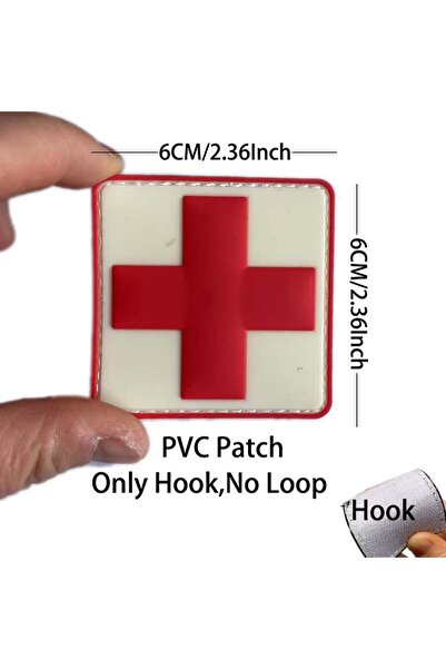 Choice16 HK41-15-White Red Medical Emergency Cross Morale Emblem Outdoor Resc...