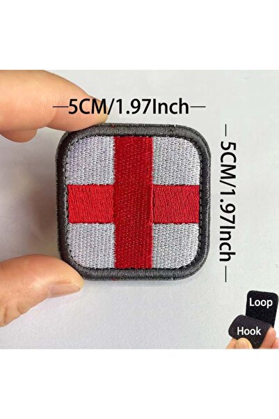 Choice36 HK41-02-White Medical Emergency Cross Morale Emblem Outdoor Rescue R...