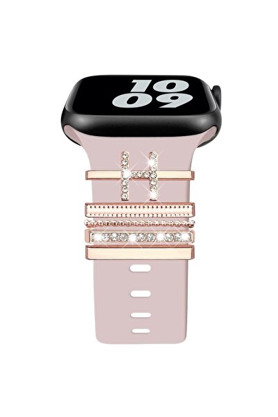 Choice حلقات زينة ذهبية وردية اللون من H Jialiang لأساور الساعات المصنوعة من ...