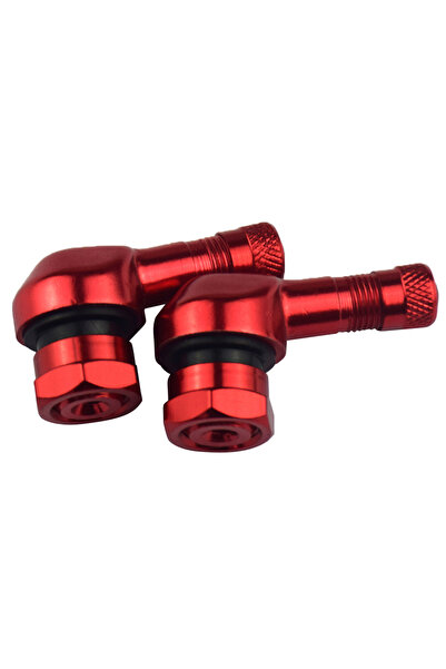 Choice1 صمام إطار دراجة نارية عالمي أحمر اللون، زوج واحد، غطاء صمام إطار هوائ...