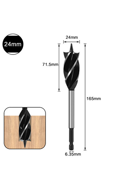 Choice14 24mm 10mm-35mm Twist Drill Bit Set Wood Fast Cut Auger Carpenter Joi...