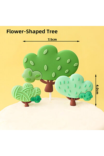 Choice22 A24 3 قطع زينة كعكة على شكل حيوانات مزرعة: ياك، مهور، أغنام، خنازير ...