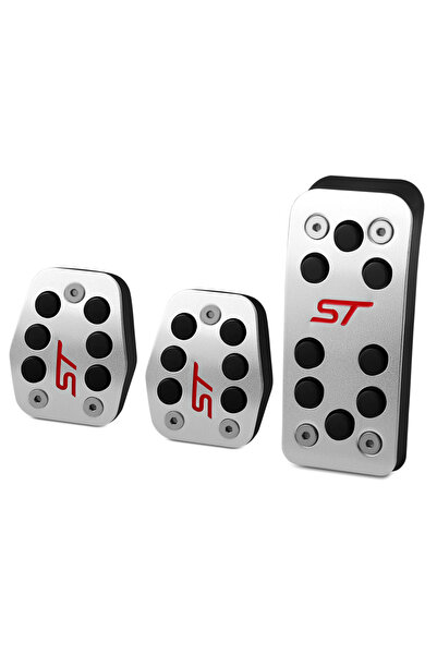 Choice4 أغطية دواسات سيارة من الفولاذ المقاوم للصدأ، طراز ST MT أحمر بدون مسن...