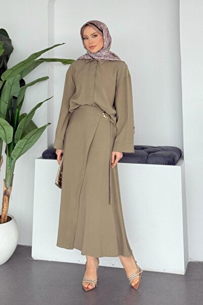 Şulemoda Giyim Ruby Skirt Suit Khaki