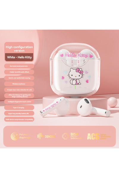 Choice1 سماعة بلوتوث لاسلكية BL19-white EBL19 TWS مع حافظة شفافة، تصميم هيلو ...