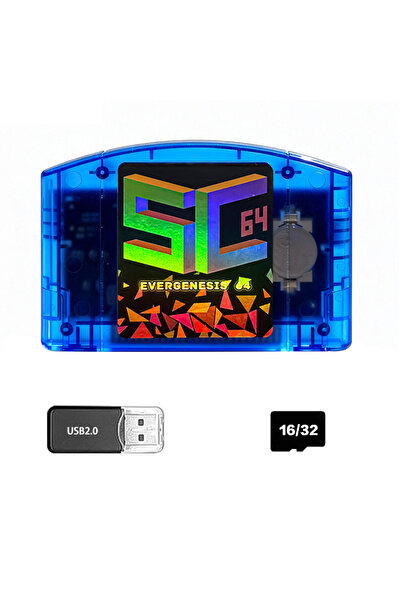 choice2 32G 5000 in 1 6TG 144C Blue SC64 Open Source FlashCard N64 5000 in 1 ...