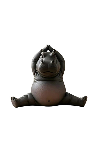 Choice4 تمثال فرس النهر A3، مصنوع يدويًا من الراتنج، مناسب لليوغا والتأمل