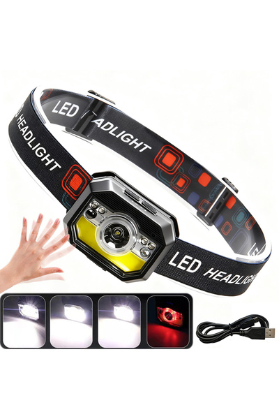 Choice5 مصباح رأس هايناست 235-A قابل لإعادة الشحن، مصباح LED فائق السطوع بقوة...