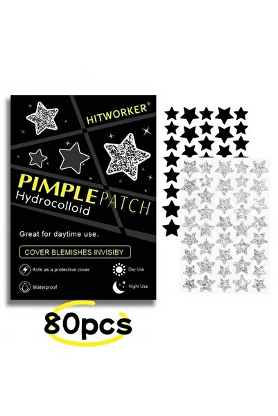 Choice 80pcs black HITWORKER® 80pcs Shining Star Hydrocolloid Pimple Patches ...