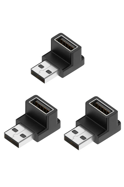 Choice11 محول USB 3.0 بزاوية قائمة 90 درجة، 3 قطع، موصل USB بسرعة 10 جيجابت ف...