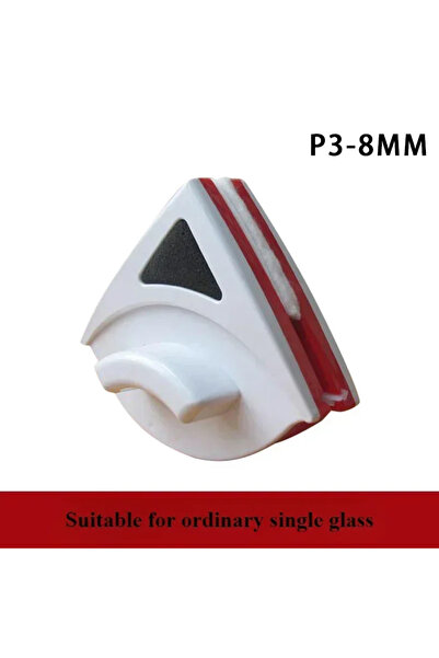 Choice منظف ​​زجاج مغناطيسي مزدوج الجوانب أحمر اللون (3-8 مم) لمسح النوافذ ال...