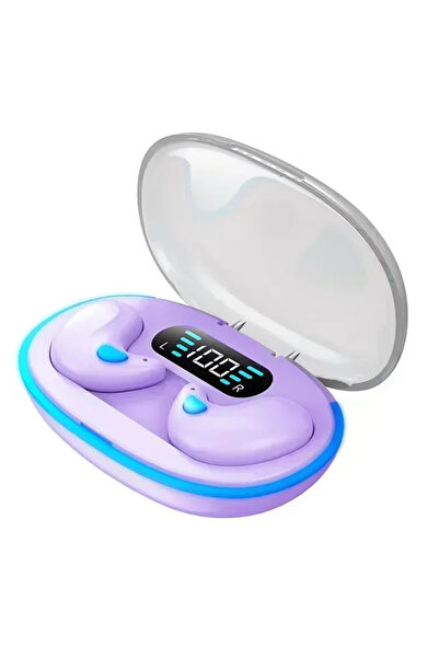 Choice سماعات أذن لاسلكية صغيرة الحجم من Purple X55 للنوم، سماعات رأس صغيرة ل...