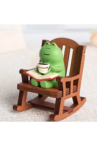 Choice كرسي هزاز ياباني مصنوع من الراتنج، مزين بضفدع صغير لطيف، مناسب للغرفة ...