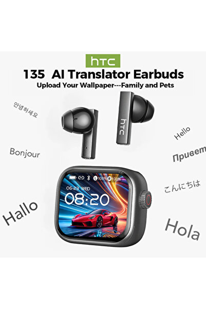 Choice سماعات أذن HTC NE40 رمادية [شاشة فائقة الوضوح]، بلوتوث V6 TWS، سماعات ...