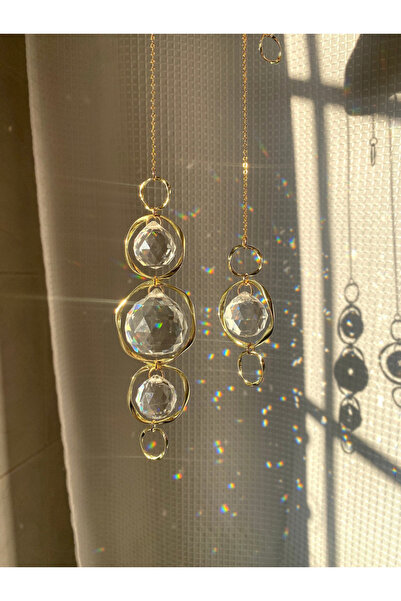 Choice1 قطعتان من زينة صائدات الشمس الكريستالية المعلقة، زينة قوس قزح، كرة كر...