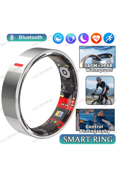 Choice16 12 Sliver New Health Monitor Smart Ring Outdoor Waterproof Rings Rea...