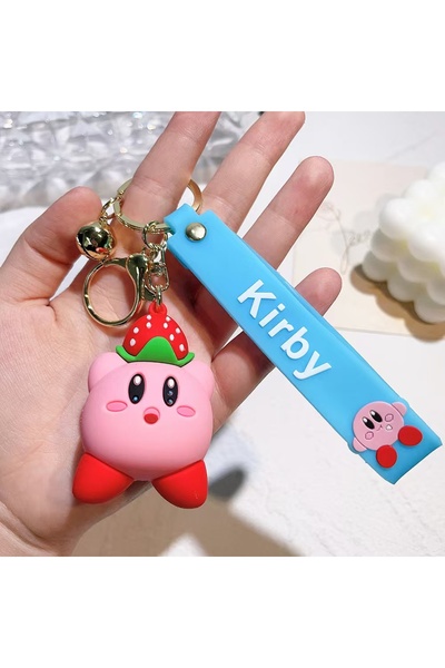 Choice Bandai Kirby Strawberry Kirby Cartoon Keychains For Bag Car Key Chains...