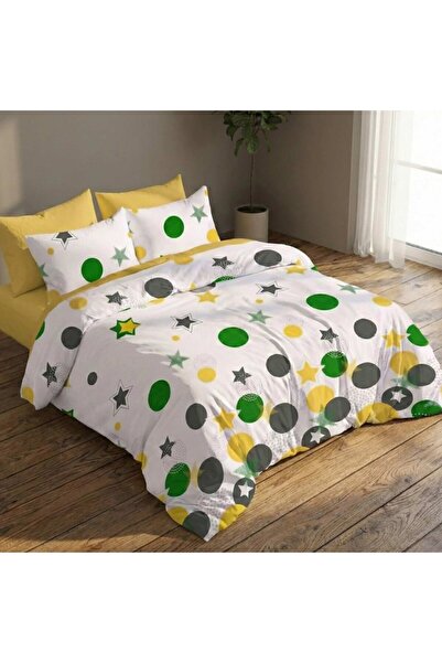 Pucioasa 6-piece finet double Duvet Cover Set , Circles and stars