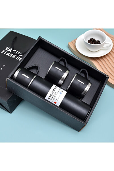 Choice4 500ml Black Gift Box 500ML 304 Stainless Steel Vacuum Flask Gift Set ...