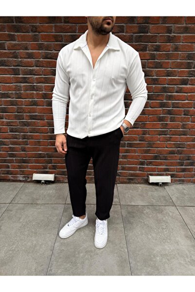 Baycombine35 Costum bărbătesc Reported Ottoman, cămașă albă + pantaloni negri