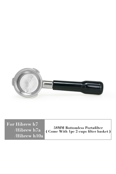 Choice19 Black Plastic Hibrew h10a Espresso Bottomless Portafilter 58mm For H...