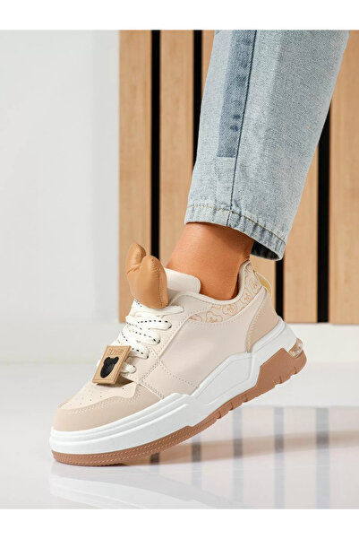 Zaira Women's beige sneakers made of eco- Leather Lillie #19247 - 38