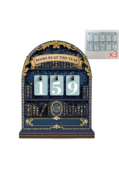 Choice3 A Wooden Book Read This Year Counter Tracker Up To 999 Books Challeng...