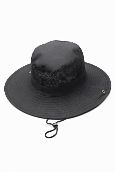 DaphKids Unisex Outdoor Safari Hat Beige Mesh Detailed Sun Protection Hat - B...