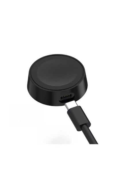 Choice شاحن لاسلكي صغير أسود اللون لساعة ذكية، مزود بكابل من النوع C، سلسلة م...