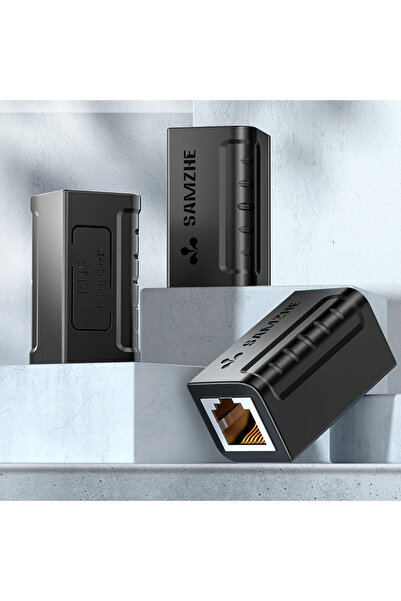 choice2 محول إيثرنت SAMZHE أسود، 3 قطع، موصل تمديد كابل LAN RJ45 8P8C لتوصيل ...