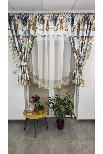 OEM Unique set of curtains + decorative drapes for living room bedroom, WIDTH...