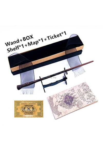 Choice6 عصا سحرية معدنية بتصميم شخصية رون ويزلي من الأنمي، مع علبة، تُعدّ إضا...