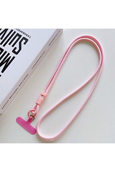 Choice16 B9Pink Personalize Trend Solid Color Mobile Phone Lanyard Diagonal S...