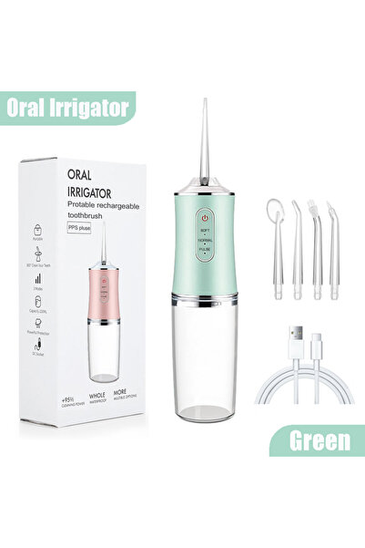 Choice 059-Green Oral Irrigator Portable Dental Water Flosser USB Rechargeabl...