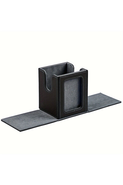 choice2 علبة تخزين بطاقات سوداء ورمادية اللون مع نافذة عرض، حافظة تخزين بطاقا...