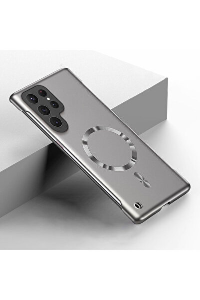 Choice33 جراب جالاكسي إس 24 ألترا رمادي معدني بدون إطار متوافق مع هواتف A55، ...