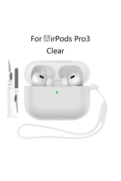 Choice5 جراب سيليكون شفاف أبيض جديد لسماعات AirPods Pro 3 مع قلم، ملحقات سماع...