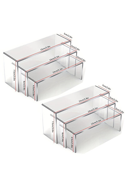 Choice 2Sets-6Pcs U-shaped Display Rack,Transparent Acrylic Storage Rack,Make...