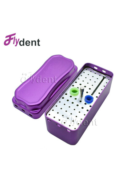 Choice3 علبة معدنية بنفسجية اللون لحفظ ملفات علاج جذور الأسنان، معقمة، مناسبة...