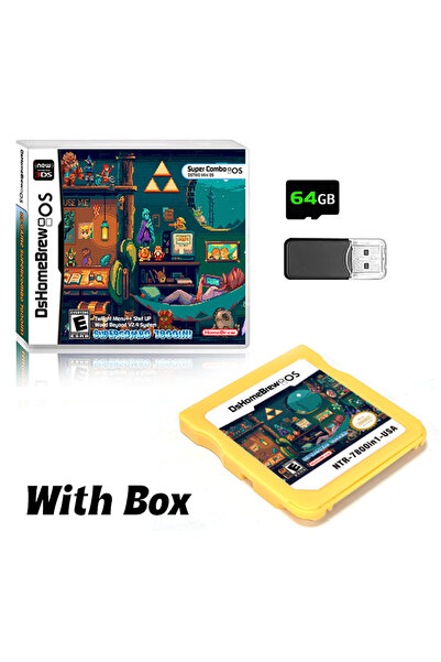 Choice5 مجموعة ألعاب بطاقات DS ذهبية مع علبة، 7800 في 1، بطاقة ذاكرة فلاش R4 ...