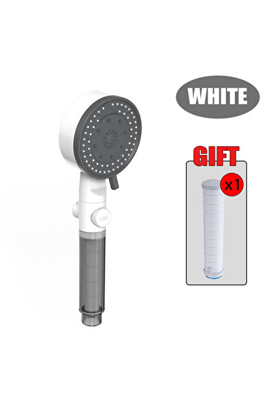 Choice4 رأس دش أبيض مقاس 8.85 بوصة مع فلتر واحد و10 أوضاع، رأس دش عالي الضغط ...