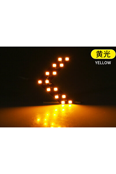 Choice1 Yellow 1 Pair 2Pcs Car LED Lights Rear View Mirror Arrow Panel Light ...