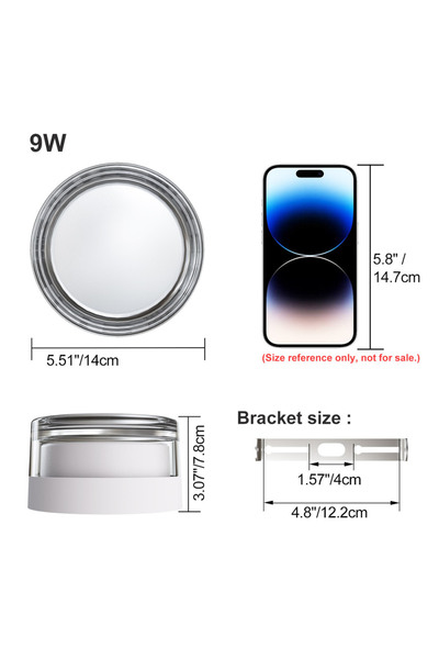 Choice6 Round-White LVL Modern LED Wall Lamp 9W Small Round & Square Waterpro...