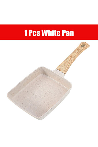 Choice3 1pcs White Pan Ntick Rectangular Pan Japanese Omelette Egg Roll Pans ...