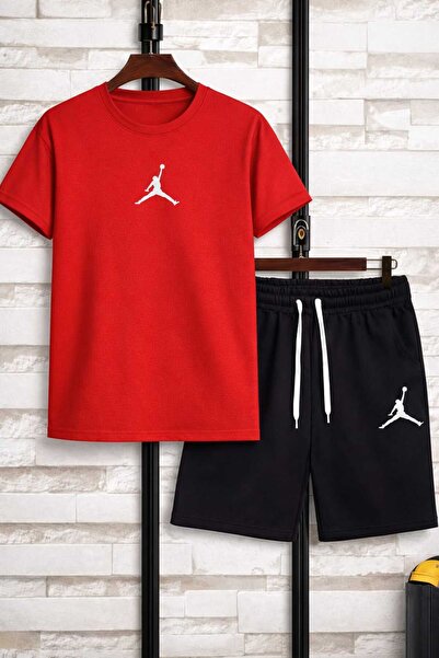 YK WEAR Tricou și pantaloni scurți cu imprimeu baschet, pentru bărbați/femei