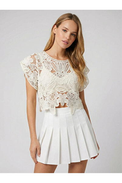 DM DİLAN MODA Women's Crochet Standard Size Bluz