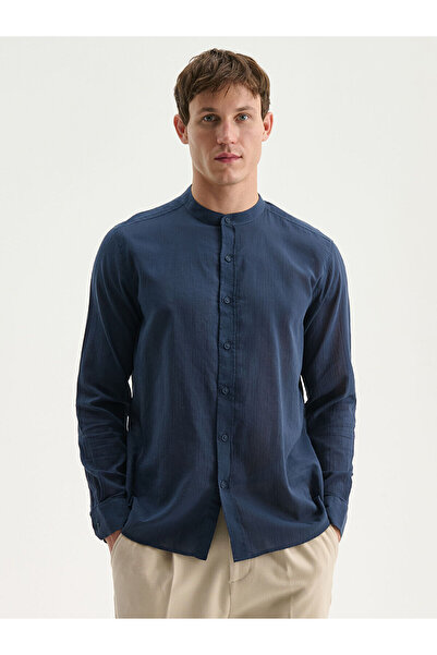 LC Waikiki Ozmarka New Season Regular Fit Hakim Collar Long Sleeve Men's Shirt