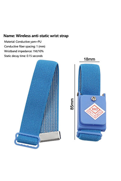 Choice1 سوار لاسلكي مضاد للكهرباء الساكنة، قابل للتعديل، مزود بكابل تفريغ كهر...